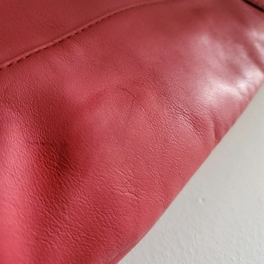 Coach Pink Coral Leather Crossbody Bag Purse - Picture 4 of 13